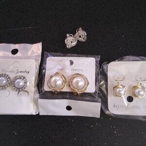 Four pack Clip on earrings bundle